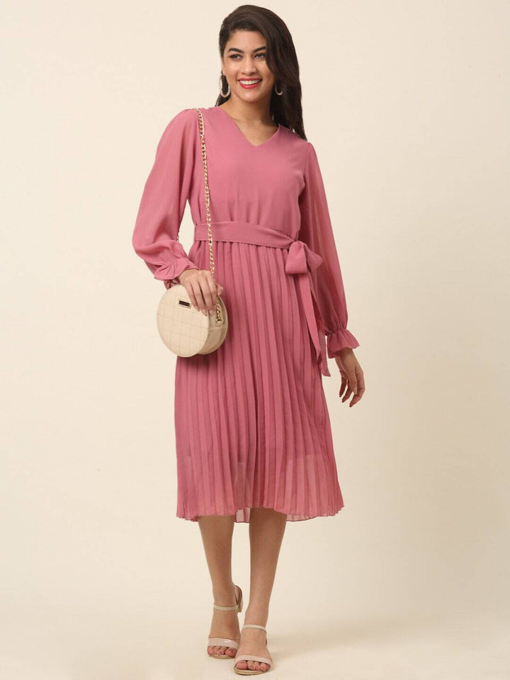 plusS Pink Midi Dress