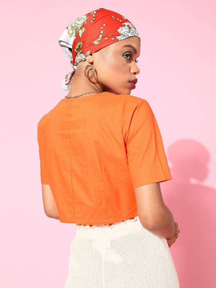 Bright Orange Sleek Top