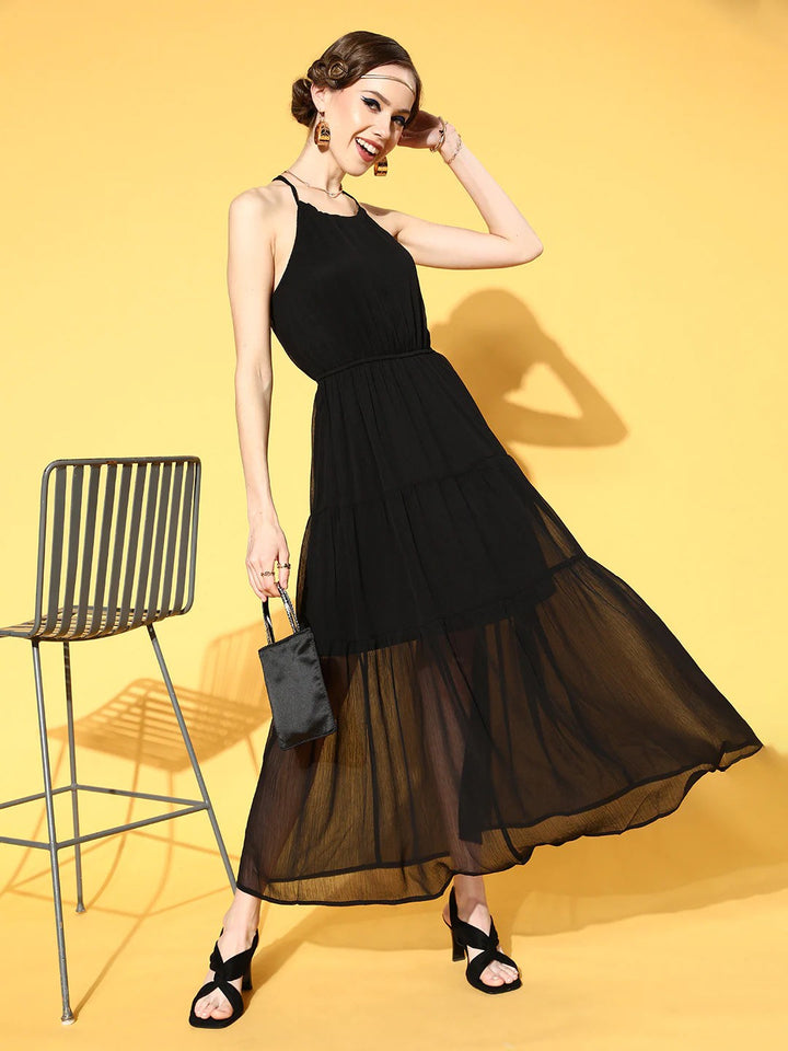 plusS Black Maxi Dress