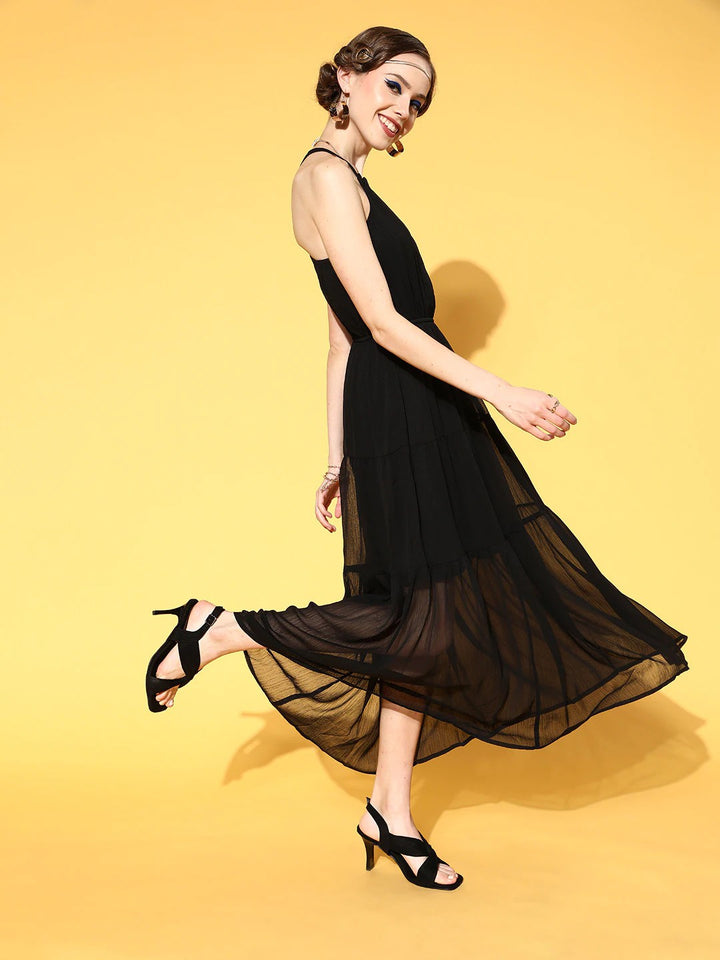 plusS Black Maxi Dress