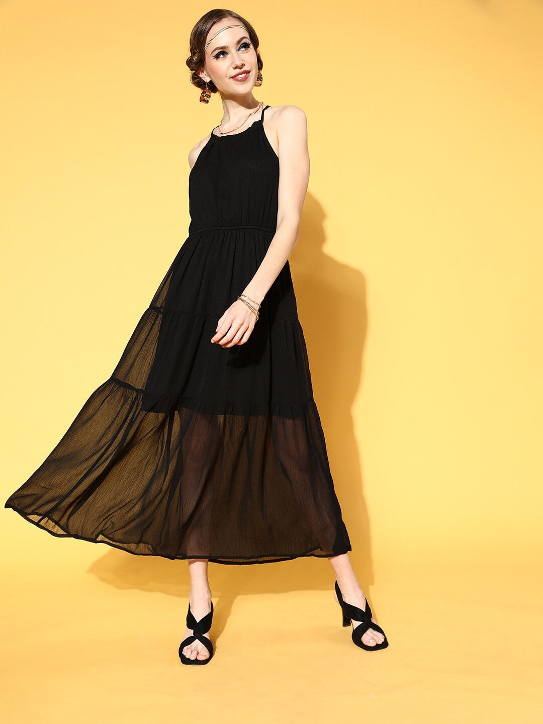 plusS Black Maxi Dress