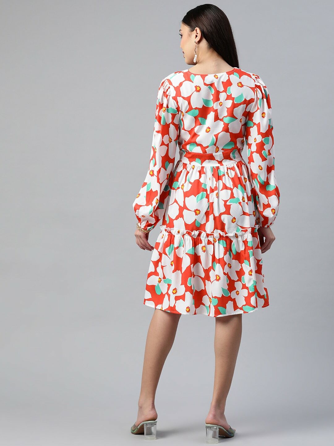 plusS Floral Peinted A-Line Dress