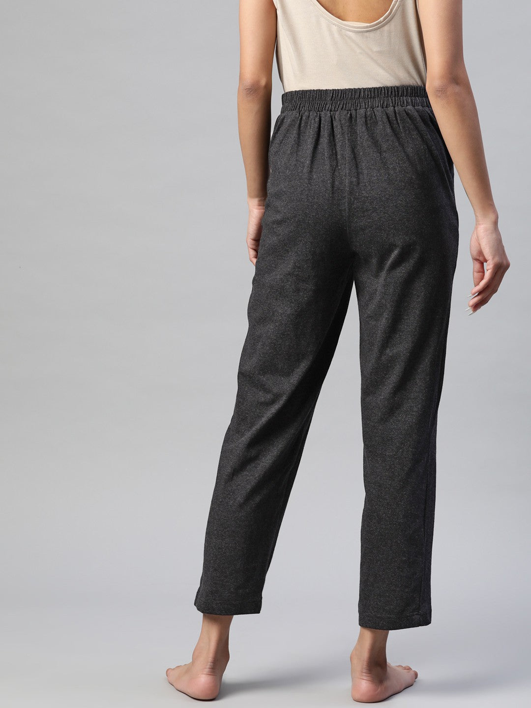 Charcoal Solid Track Pants