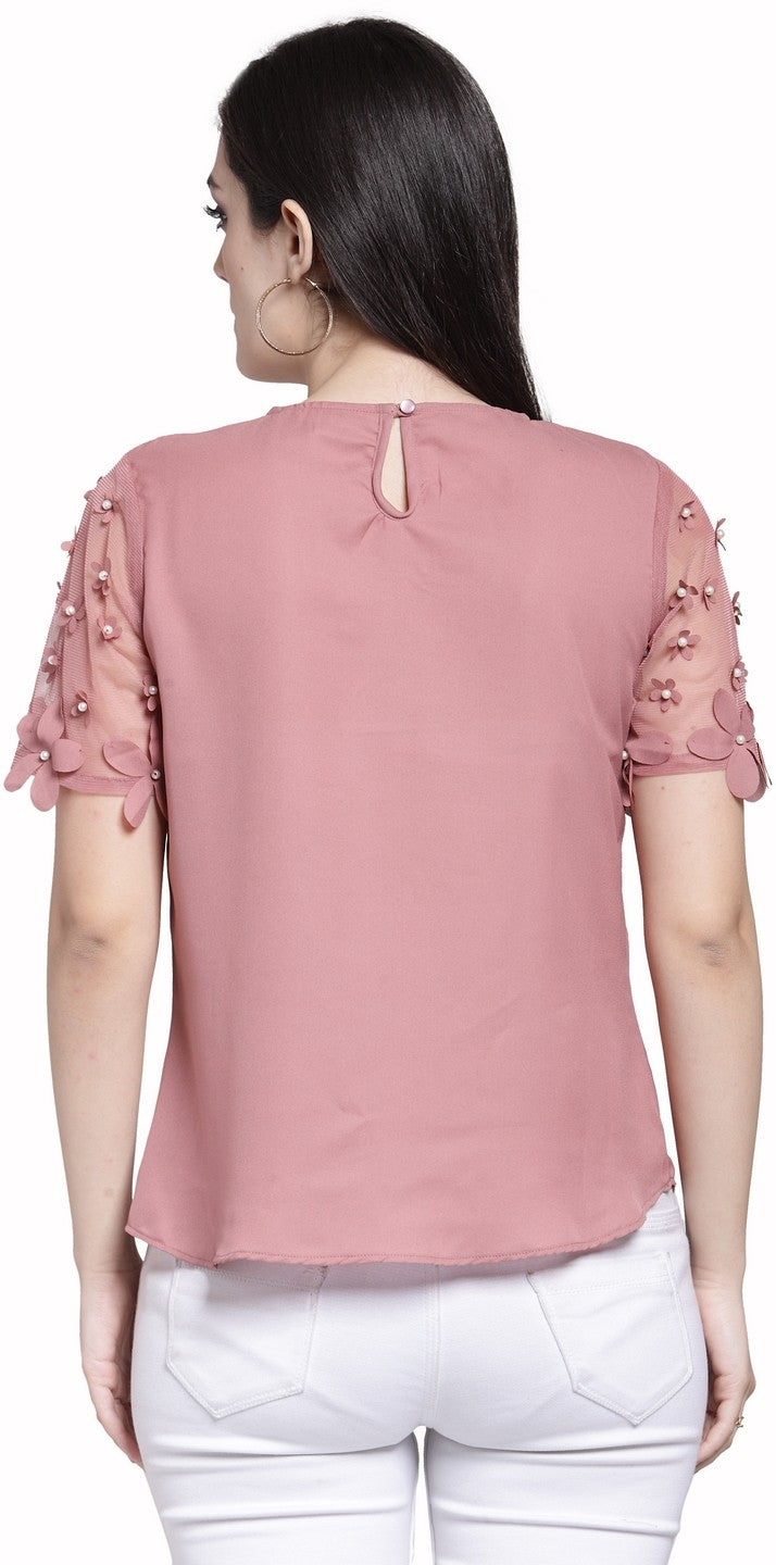 plusS Rose Embellished Top