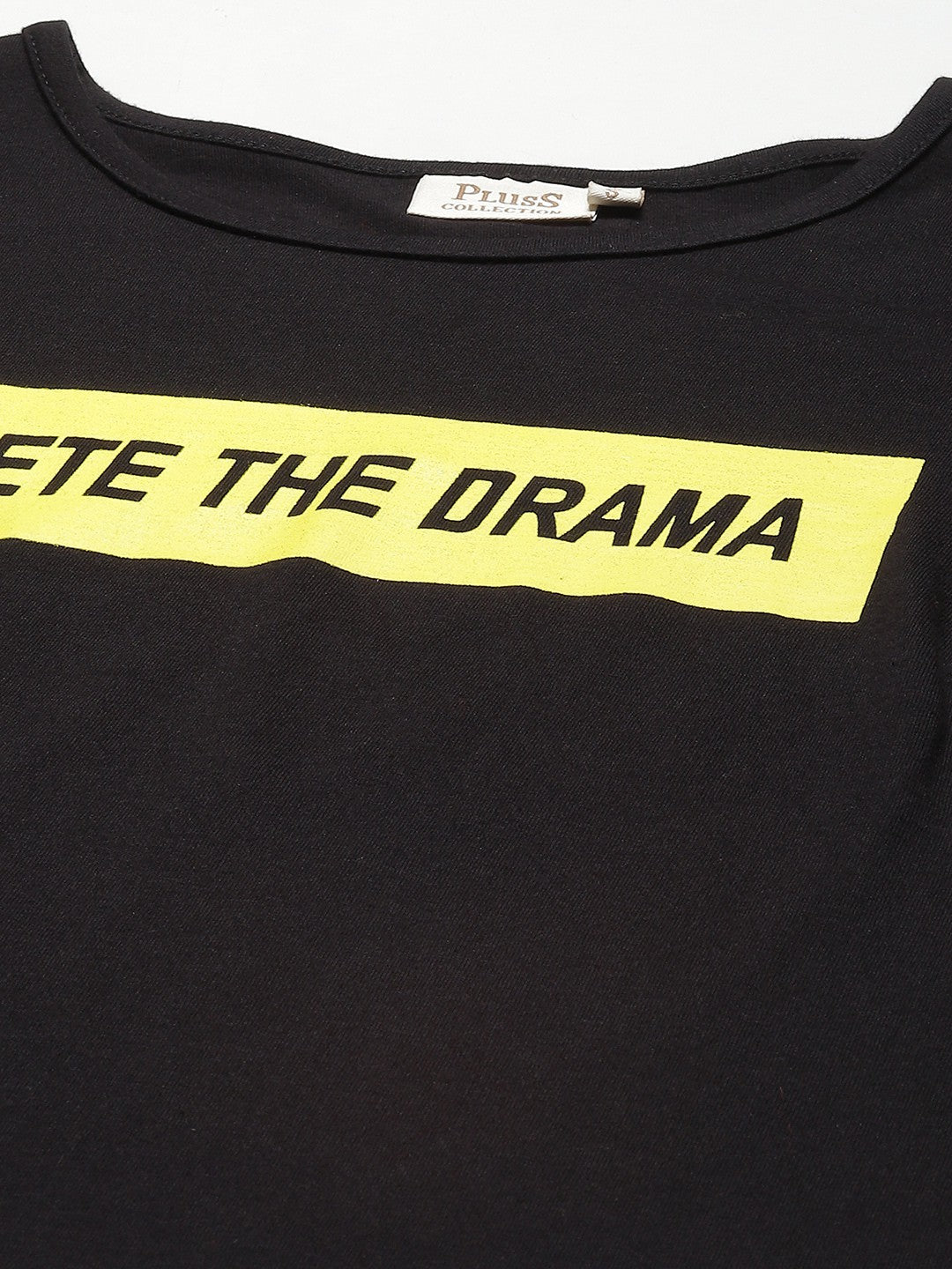 Yellow Typography Print Cotton T-shirt