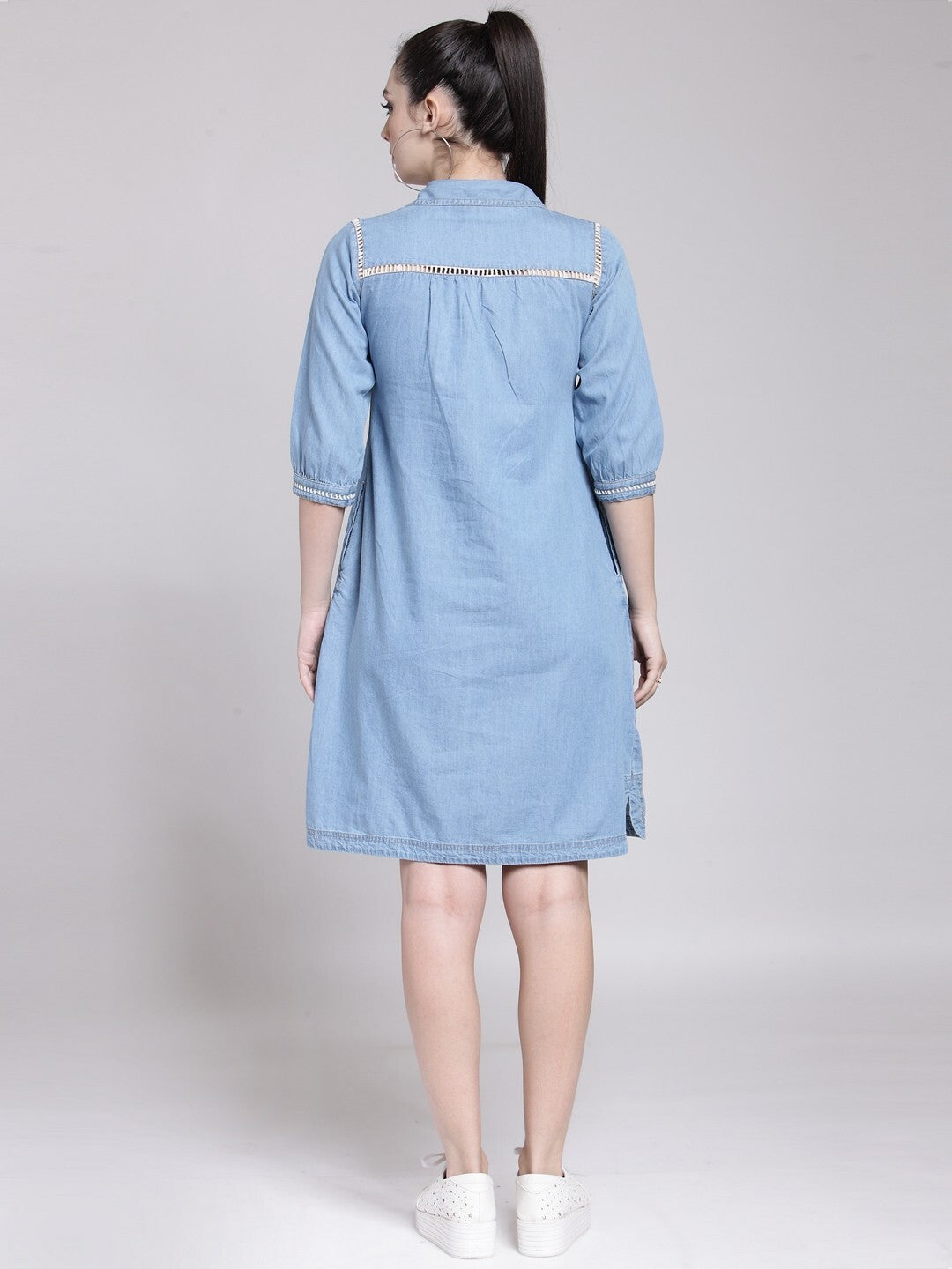 plusS Blue Denim A-Line Dress