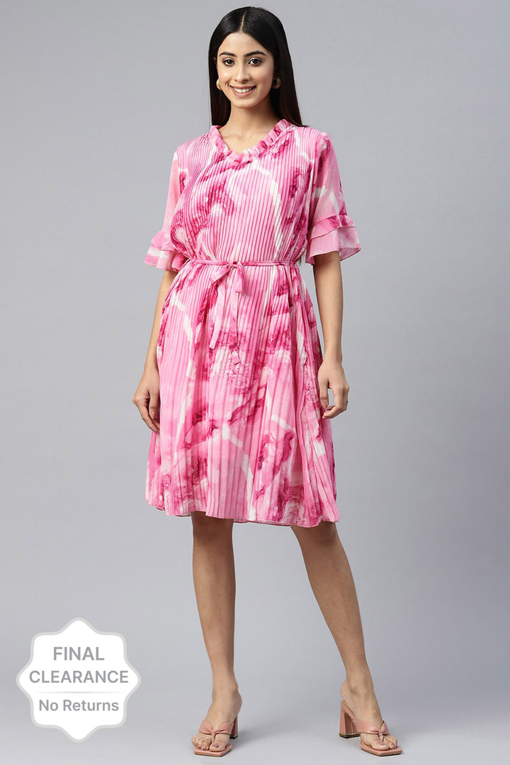 plusS Pink Floral Dress