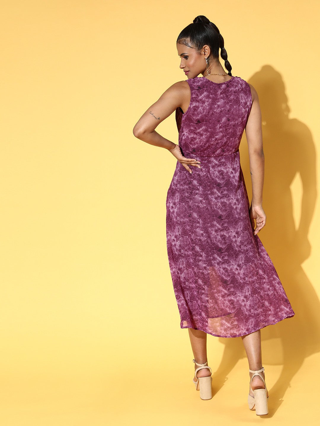 plusS Purple Midi Dress