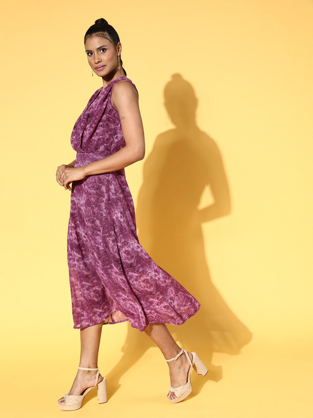 plusS Purple Midi Dress