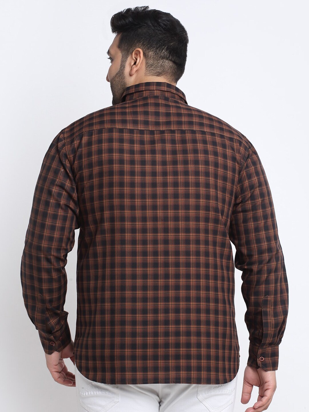 plusS Plus Size Checked Casual Shirt