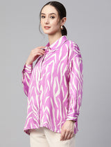 Opaque Printed Casual Shirt
