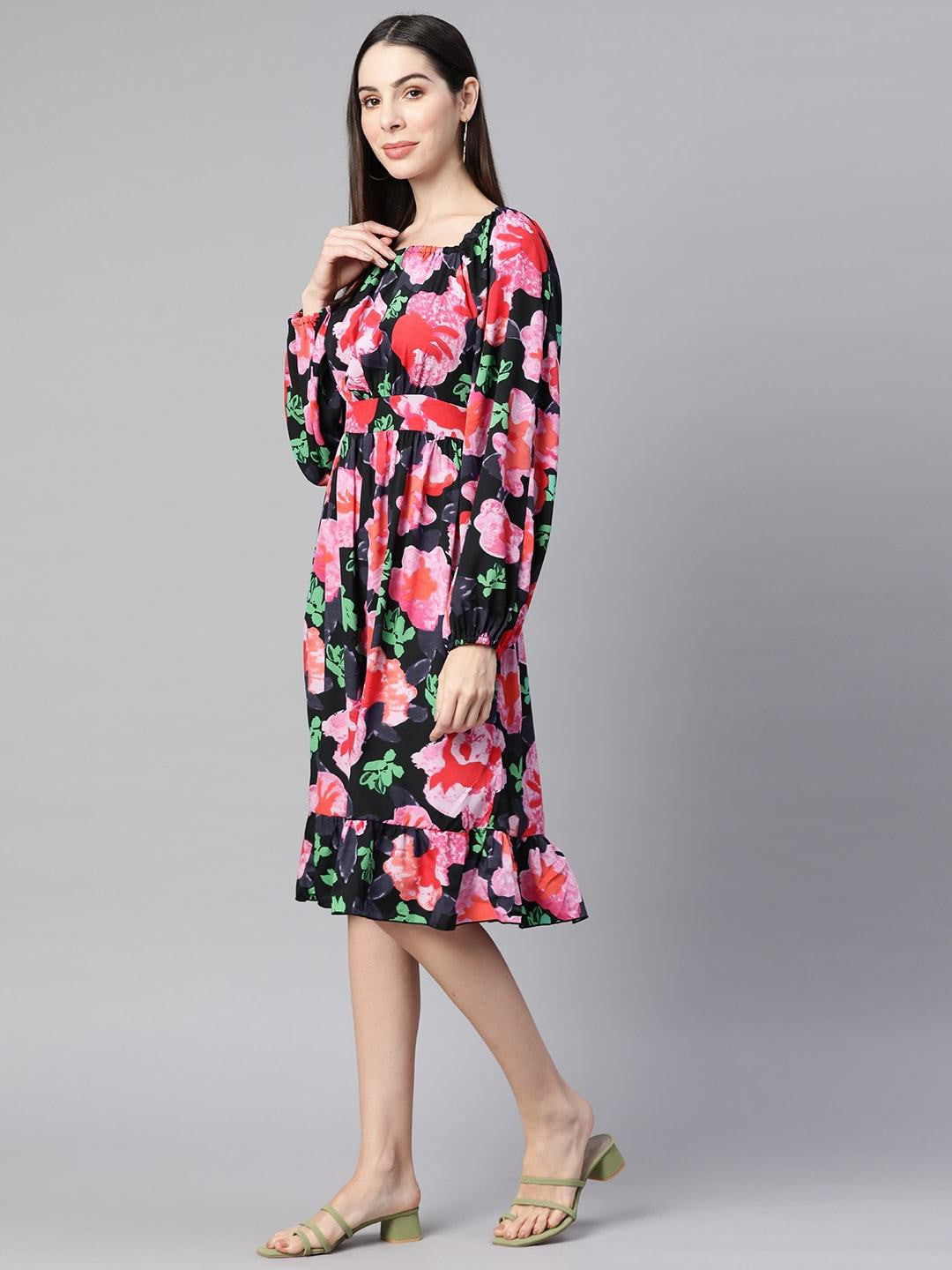 Penny Lane Black Floral Mini Dress – Beginning Boutique US