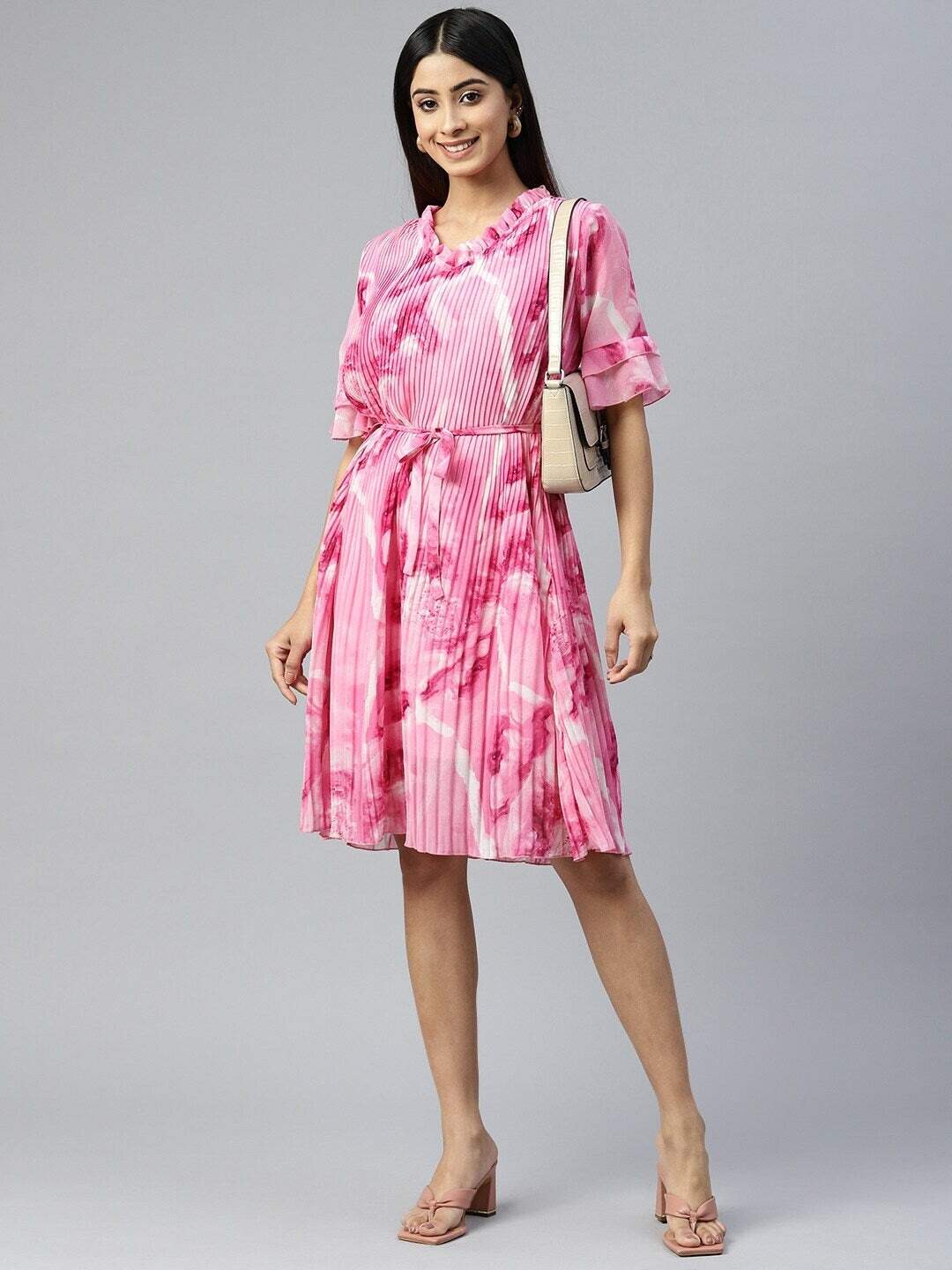 plusS Pink Floral Dress