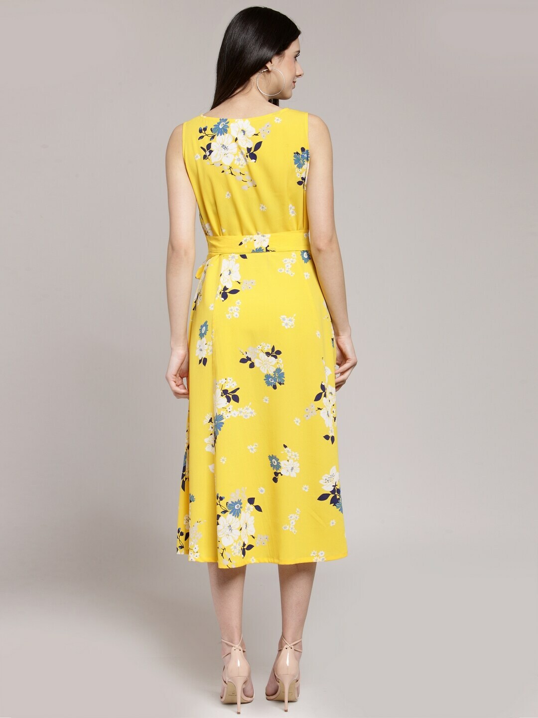 plusS Yellow  White Floral A-Line Maxi Dress