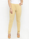 Plus Size Beige Churidar Leggings