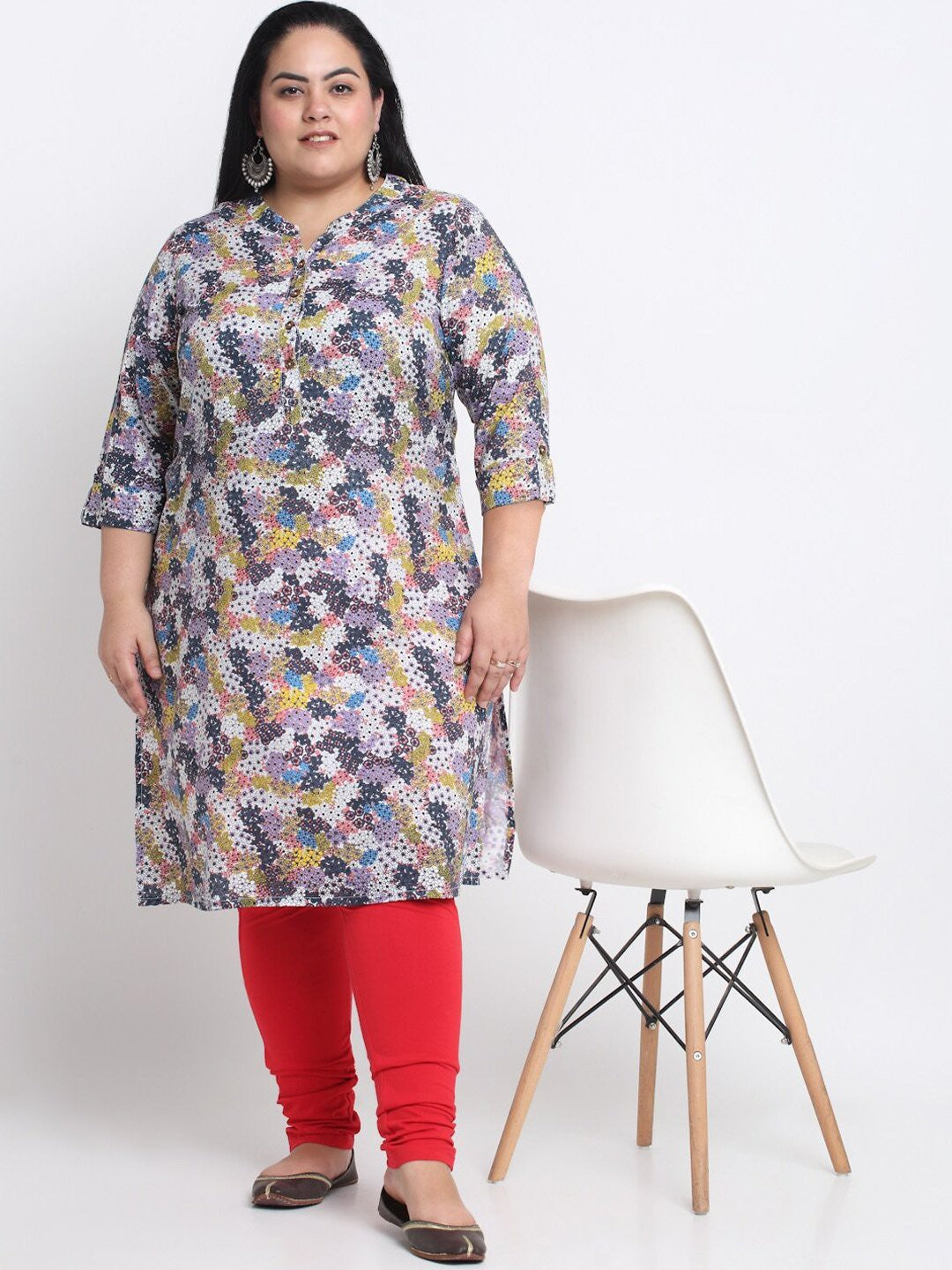 plusS Floral Printed Kurta