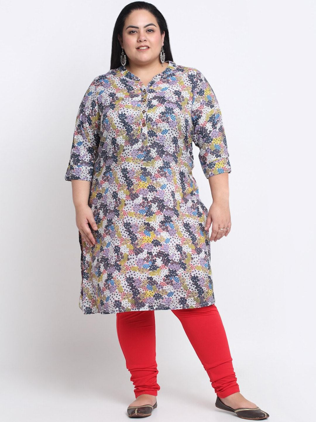 plusS Floral Printed Kurta