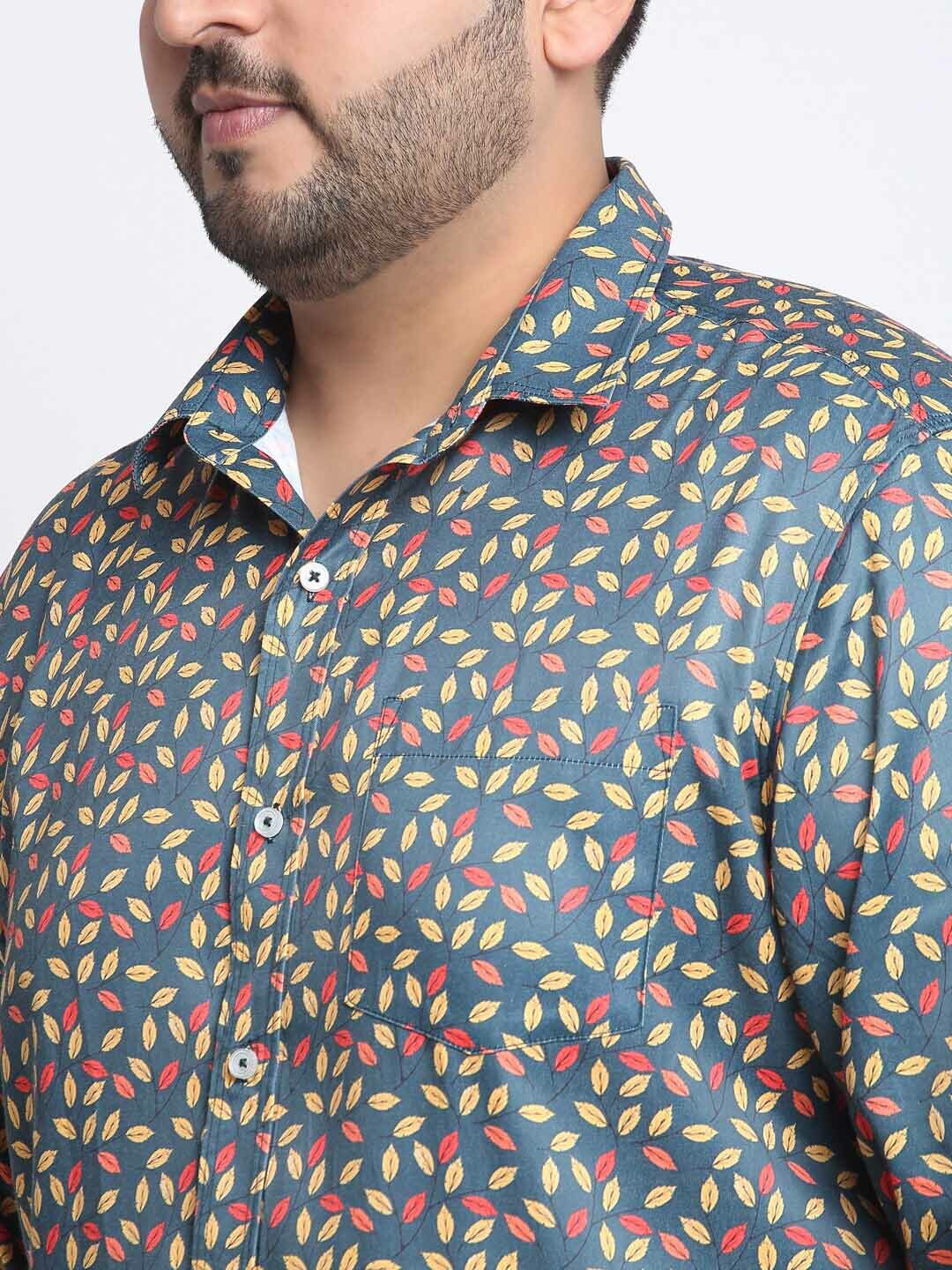 Snitch Blue Floral Printed Stylish Summer Wear Shirt for Men – Gozars